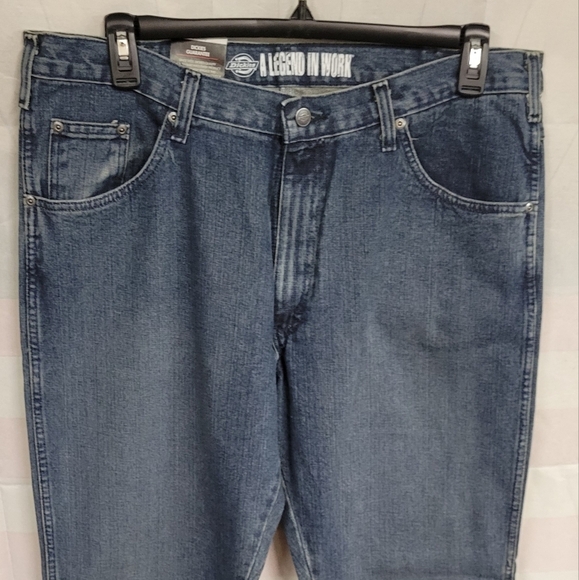 Dickies Relaxed Fit 38 x 30 Denim Blue Jeans